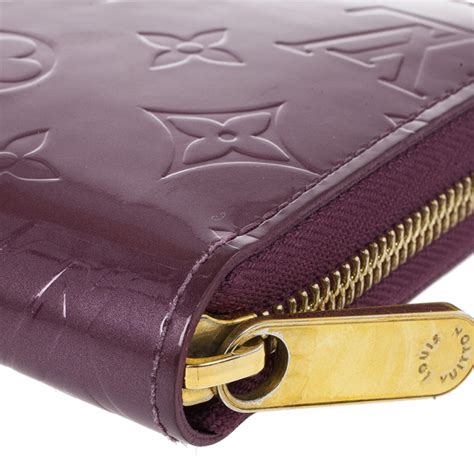 purple louis vuitton wallet with broken zipper for sale